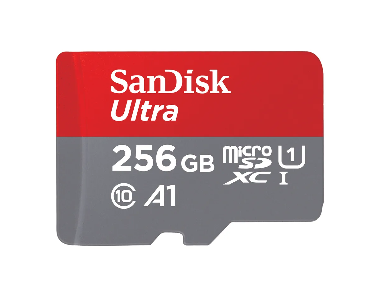 SanDisk SanDisk SDSQUAC-256G-GN6MA 256GB microSDXC Ultra A1 UHS-I/U1 Class 10 memory card — product photo