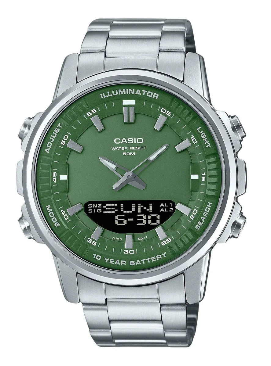 CASIO CASIO AMW-880D-3AV Green Dial Analog Digital Watch 50m — product photo