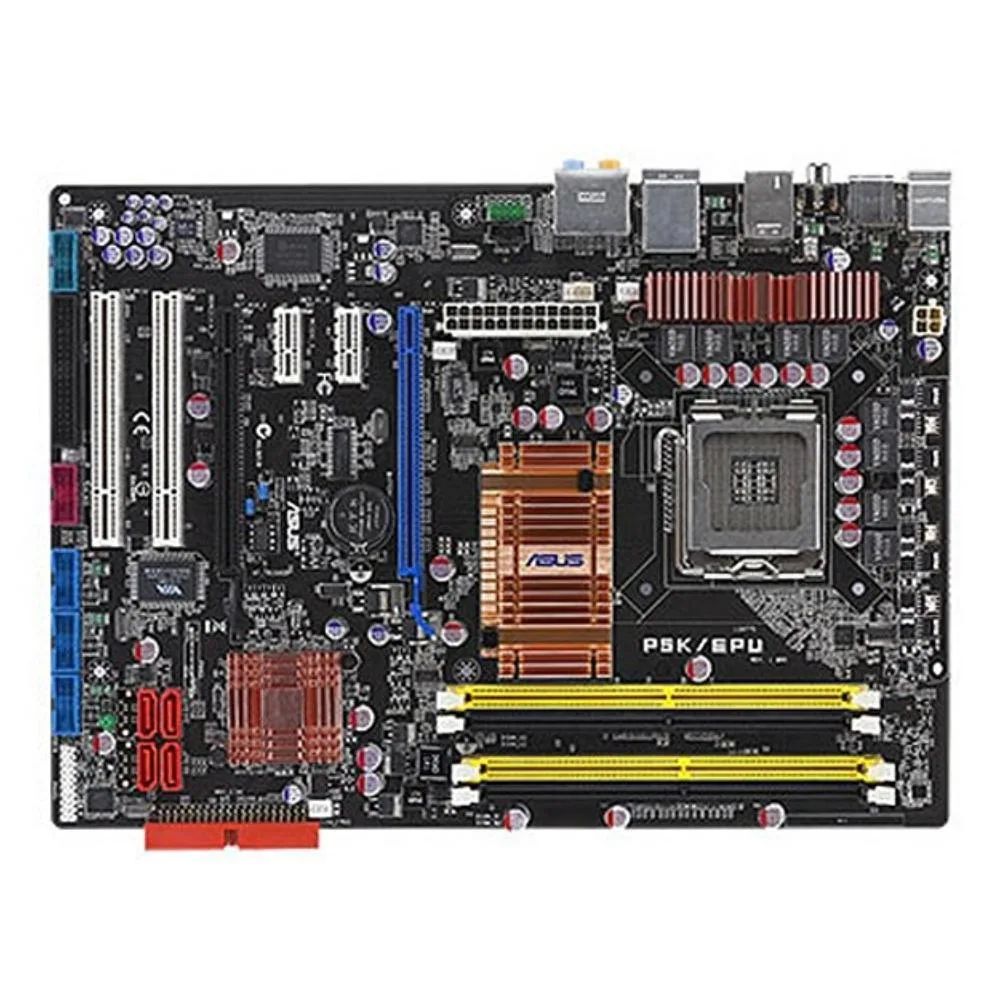 ASUS ASUS P5K EPU Intel P35 LGA 775 DDR2 8GB ATX motherboard — preces foto
