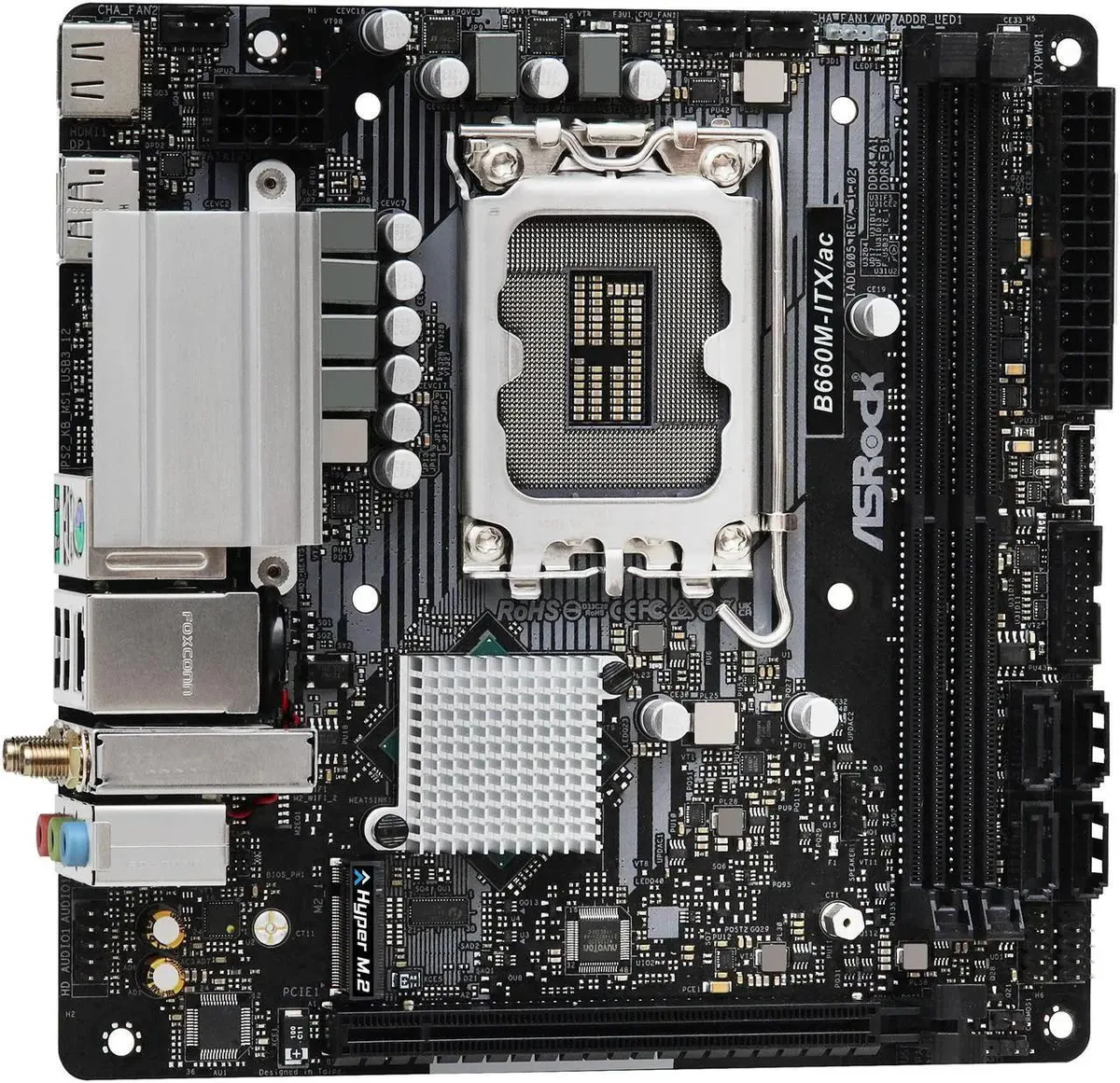 ASRock ASRock B660M-ITX/AC LGA 1700 Intel B660 DDR4 Mini ITX motherboard — product photo