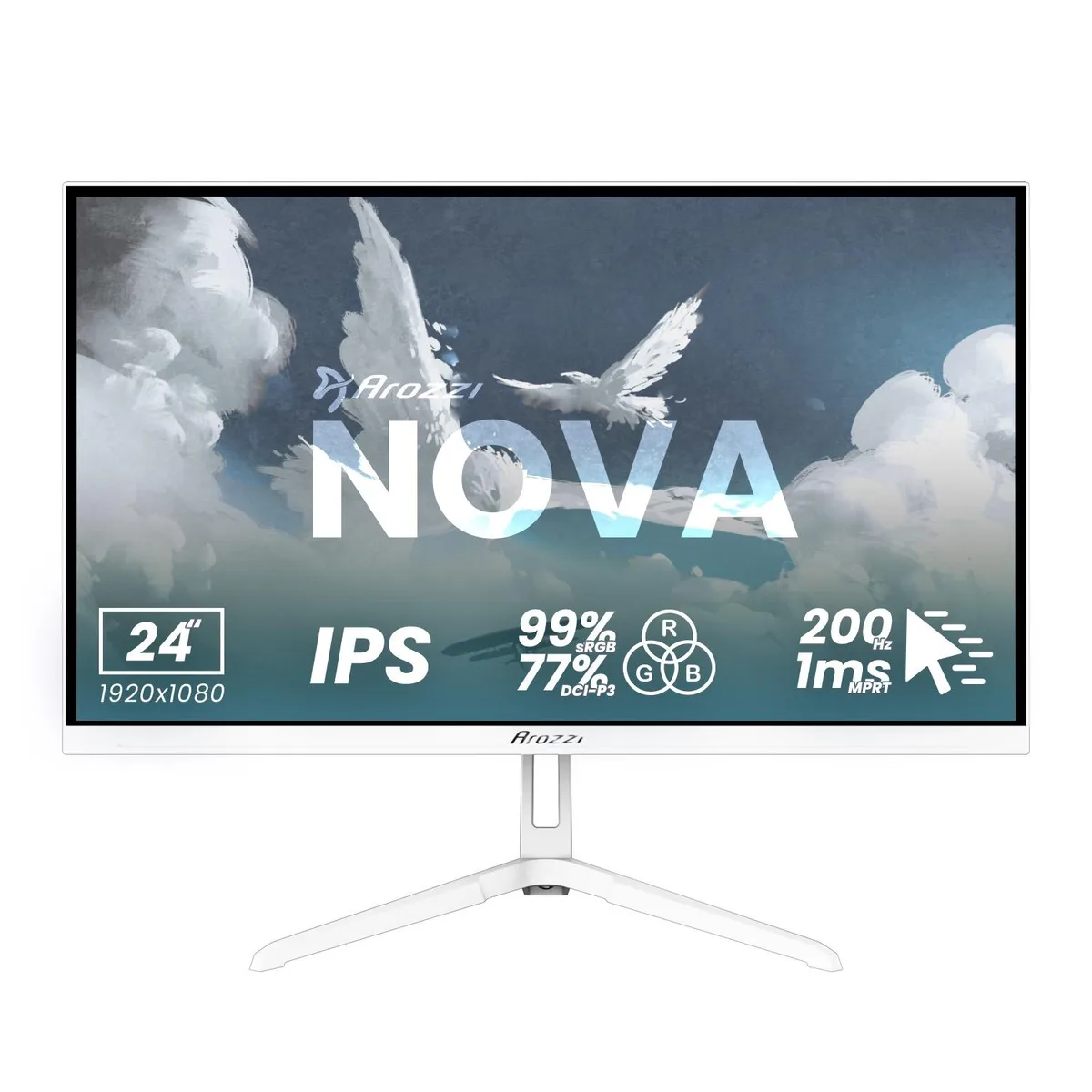 Arozzi Arozzi Nova 24" 200Hz IPS gaming monitor White — product photo