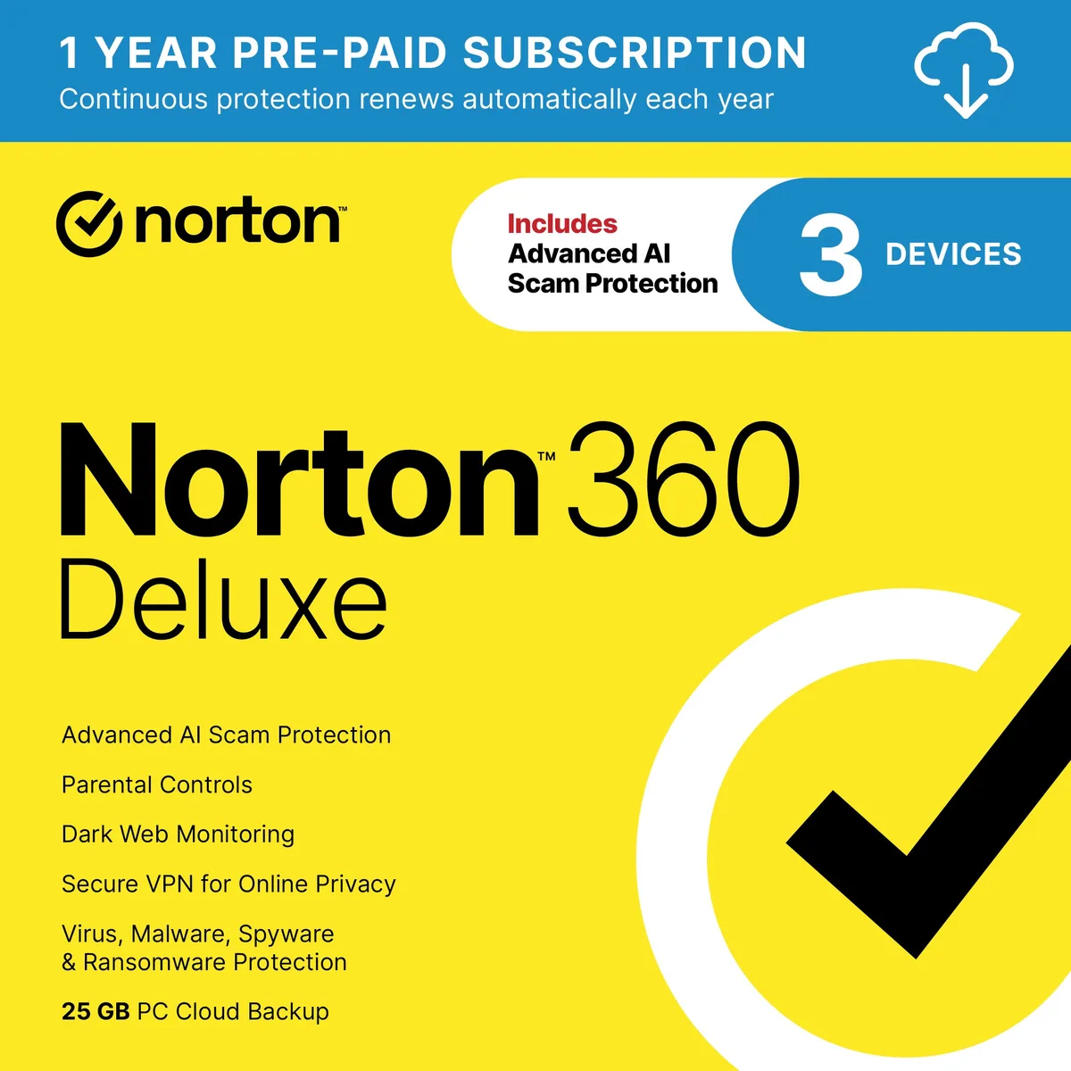 Norton Norton 360 Deluxe 2026 21390774 3-device antivirus — product photo