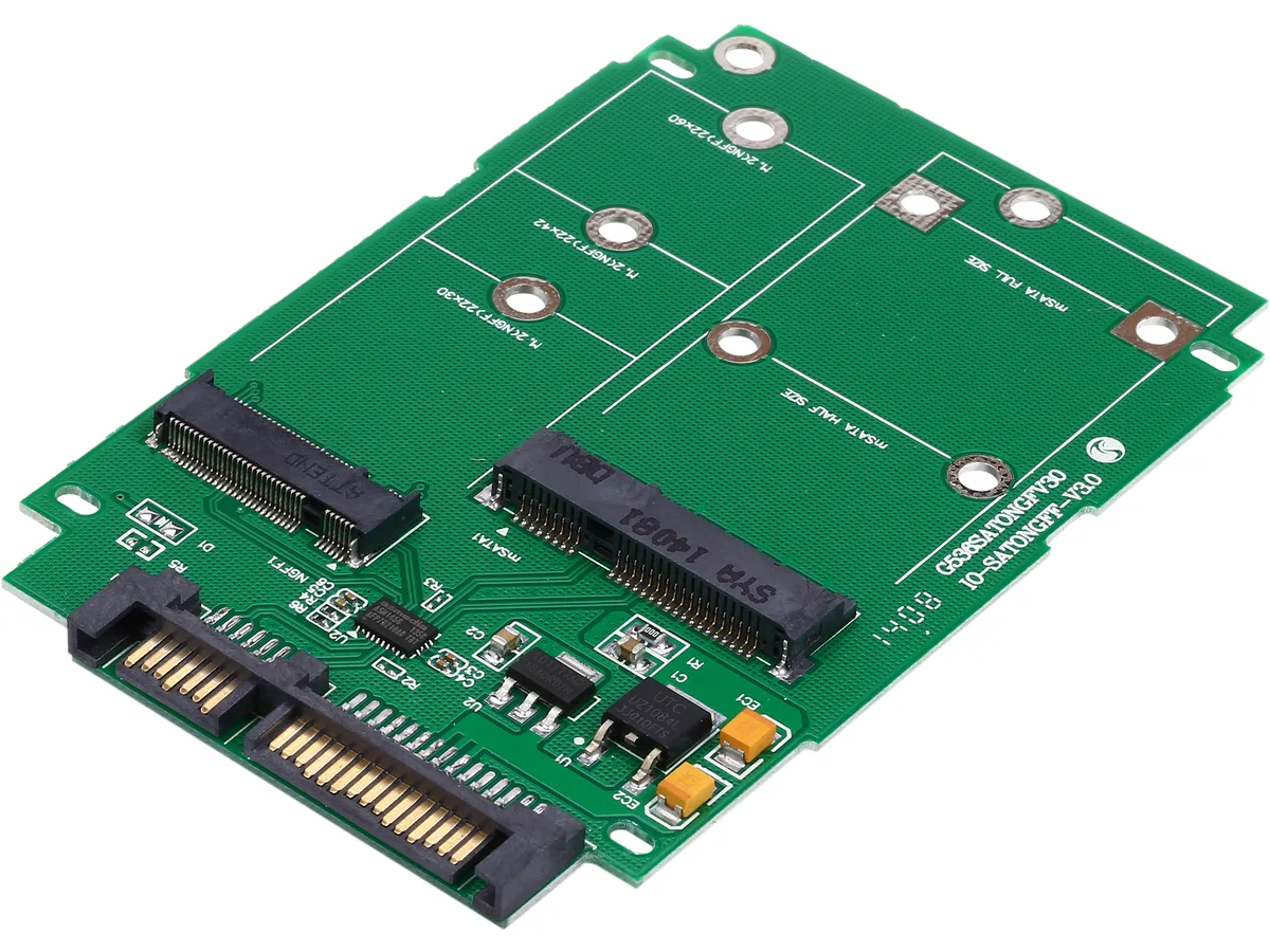 Syba Syba SI-ADA50067 M.2 &amp; mSATA to SATA expansion card — Produktfoto