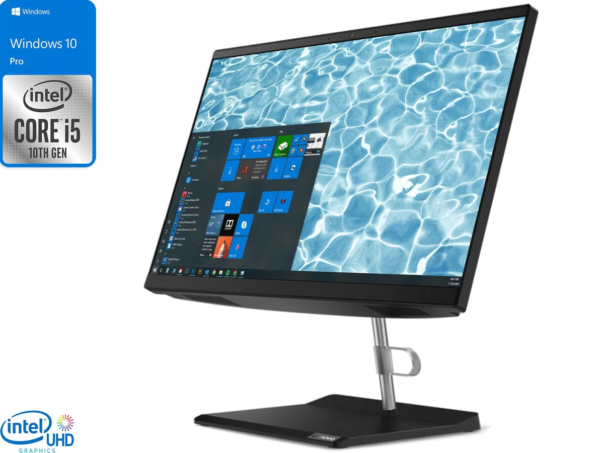 Lenovo Lenovo V30a all-in-one PC 21.5" IPS FHD Intel Core i5-10210U 16GB DDR4 512GB NVMe Windows 10 Pro — photo du produit