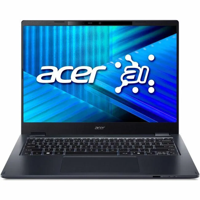 Blue 14 inch laptop closed on a flat surface
