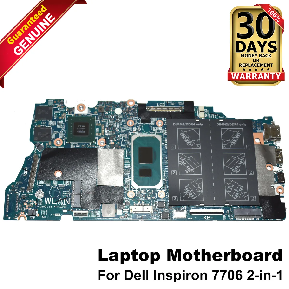 DELL DELL Inspiron 17 7706 2-in-1 Motherboard i7-1165G7 2.8GHz P47D9 — product photo