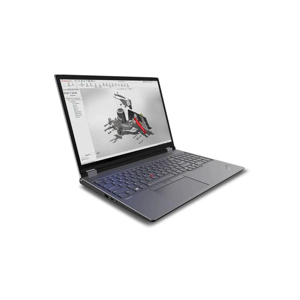 Black 16 inch ThinkPad laptop matte finish closed lid