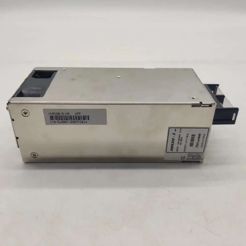 Rectangular ATX power supply unit in metal casing with label showing 75W 100-240VAC 1.4A