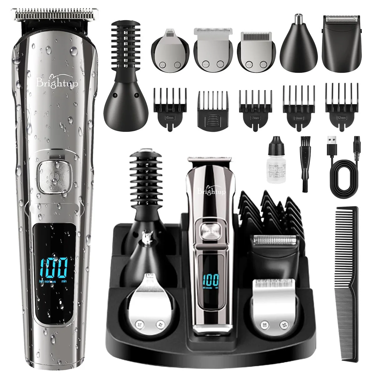  Brightup FK-8788T foil shaver 19-piece set 90 min runtime — preces foto