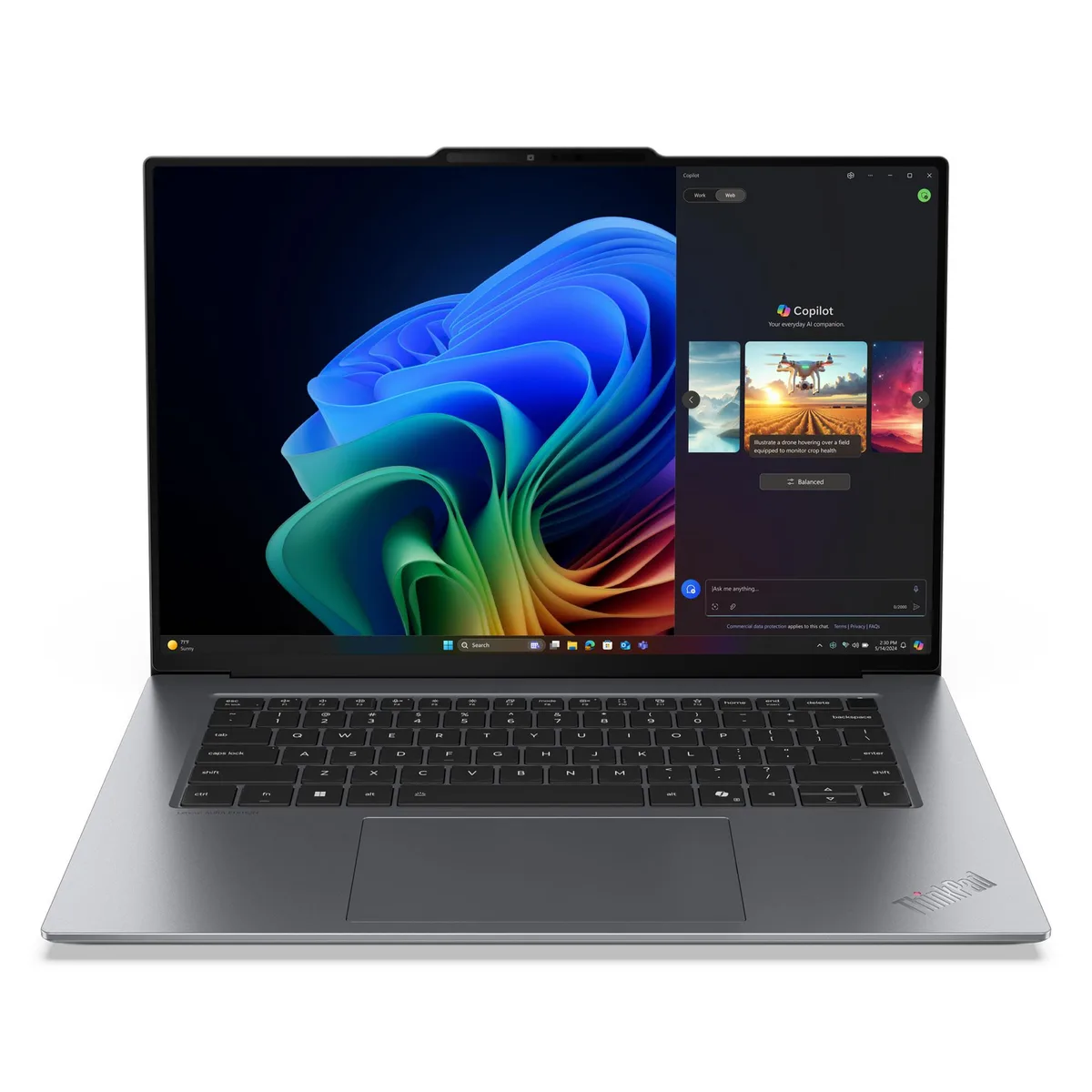 Lenovo ThinkPad X9 15 Aura Edition laptop in Thunder Grey finish
