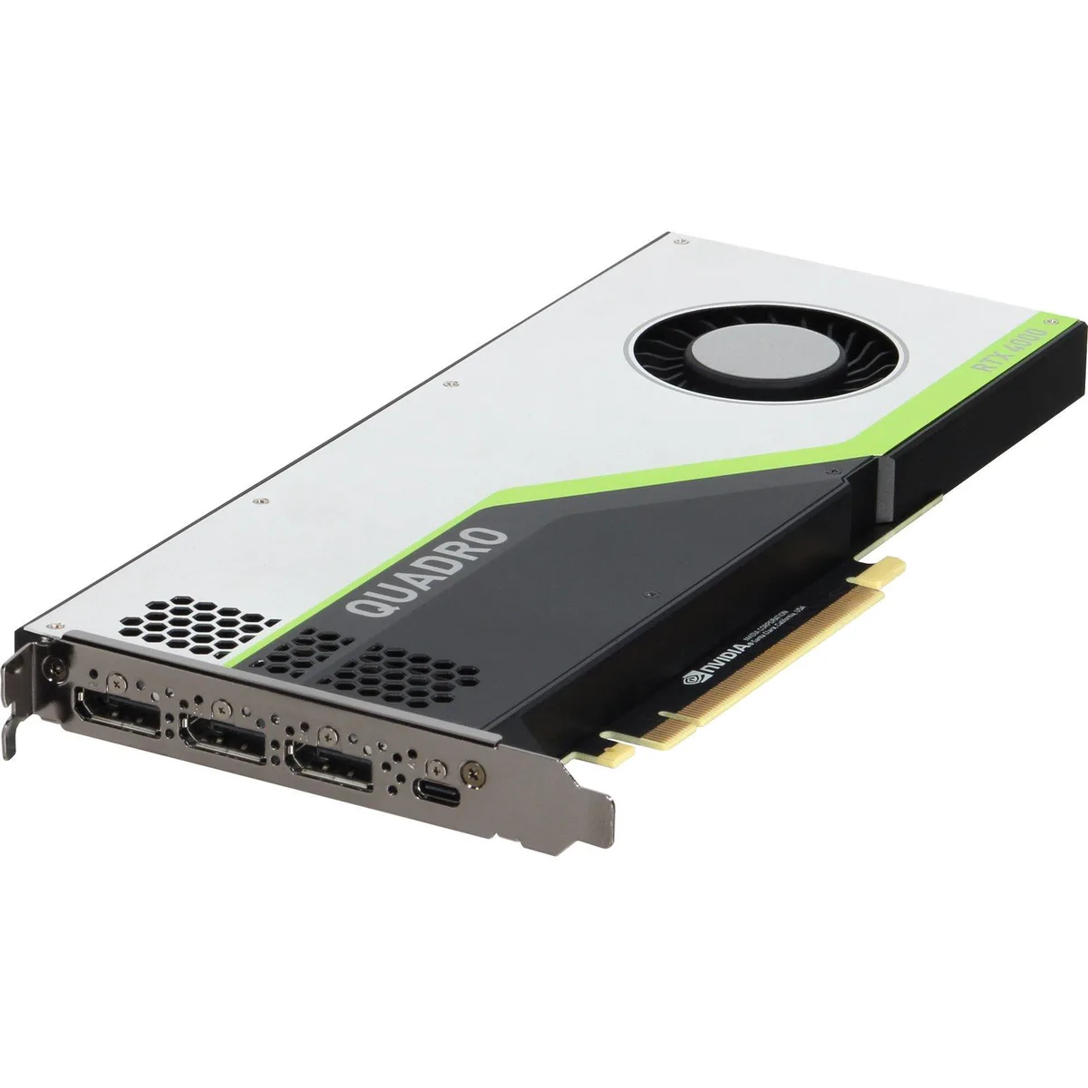 Dell NVIDIA Quadro RTX 4000 8GB GDDR6 workstation graphics card, full-height dual-slot design with blower cooler, matte black finish