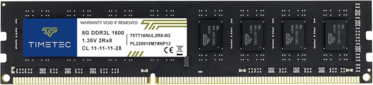 Timetec Timetec MR-H8GD316U7D 8GB DDR3L 1600MHz CL11 1.35V 240-pin UDIMM desktop RAM — product photo