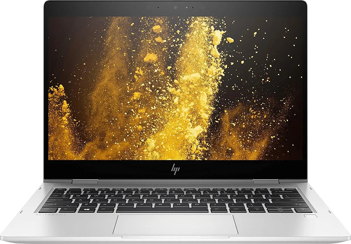 Silver 13.3 inch touchscreen laptop with webcam, closed lid view