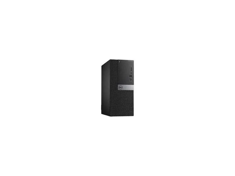 Black Dell OptiPlex 7050 mini-tower standing upright