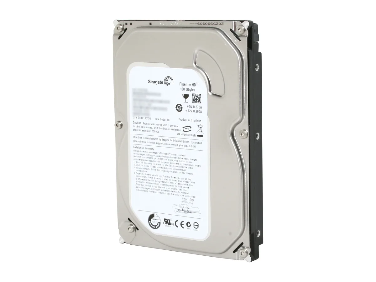 Silver 3.5 inch SATA hard drive bare unit
