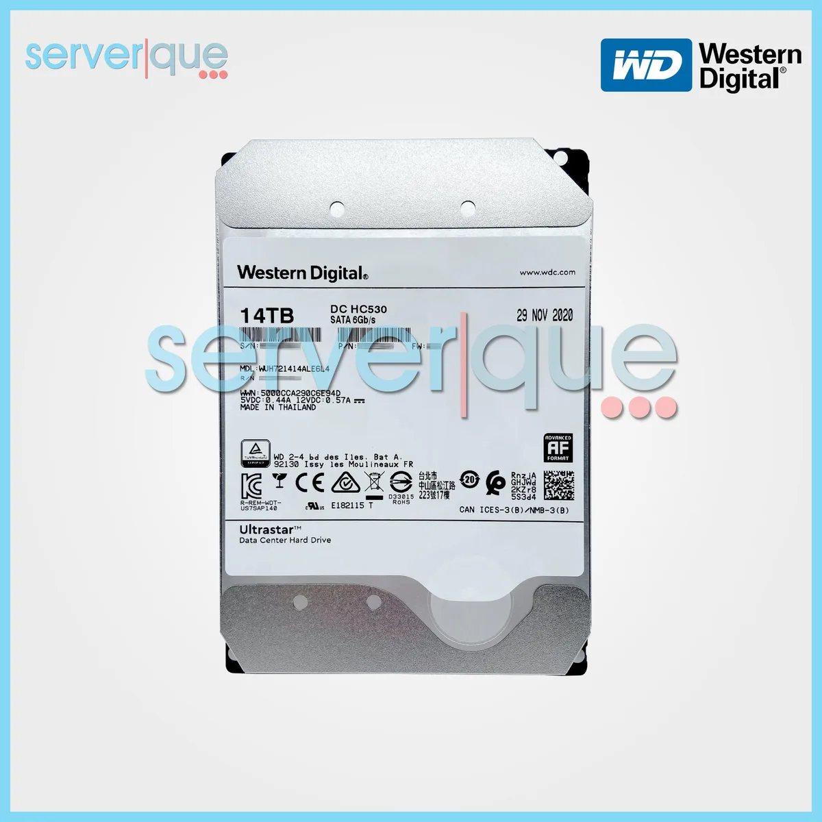 Western Digital Western Digital Ultrastar DC HC530 14TB 7200 RPM 512MB SATA 3.5" internal hard drive — 商品写真