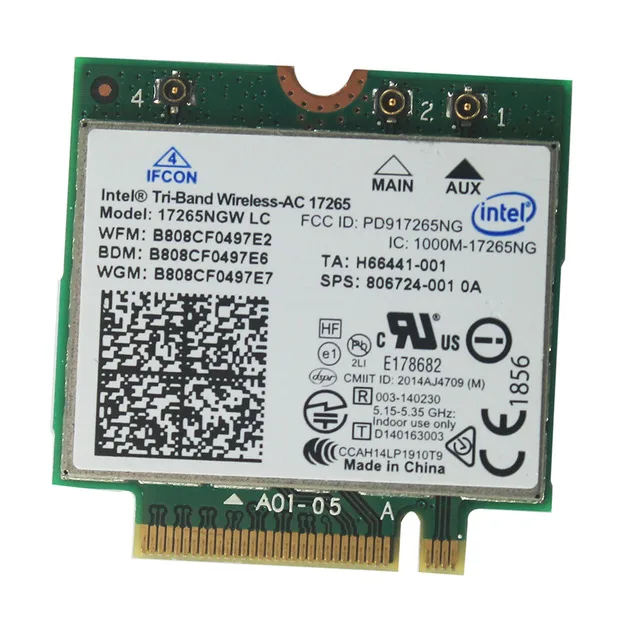 TeKit TeKit 17265NGW expansion card WiGig 802.11ad 4.7Gbps Bluetooth 4.0 — 제품 사진