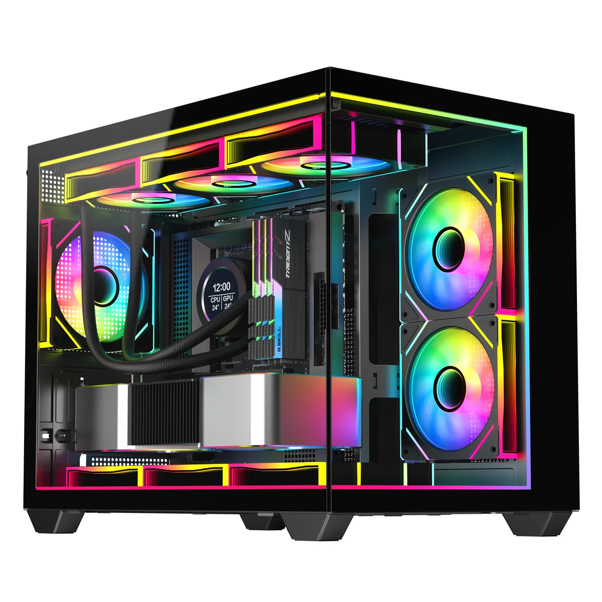 DIYPC DIYPC IDX4-MicroATX-ARGB Micro-ATX PC case — produktfoto