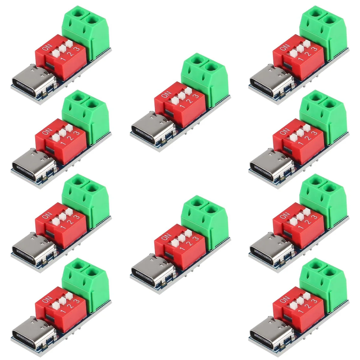 KEHIPI KEHIPI USB-C PD Trigger Board 10PCS 5V9V12V15V20V 100W Screw Terminal — produktfoto