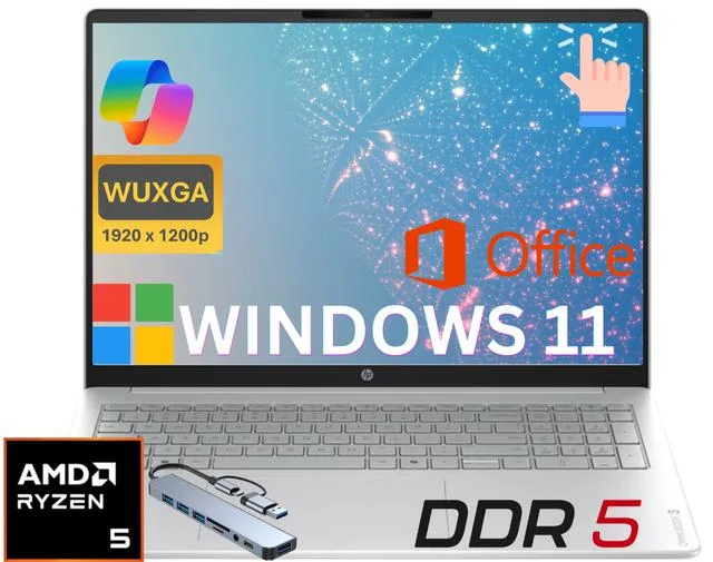 HP HP OmniBook 3 16" FHD+ Touch AMD Ryzen 5 40 8GB DDR5 512GB — photo du produit