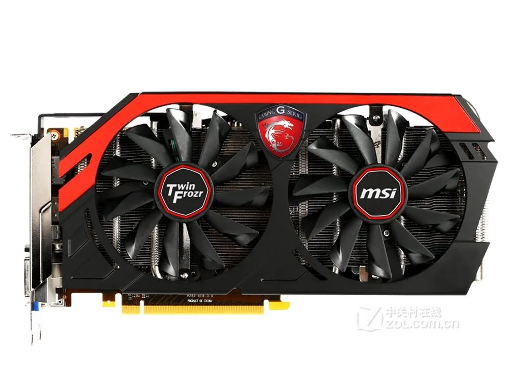 MSI GTX 770 Gaming graphics card with dual fans and silver shroud