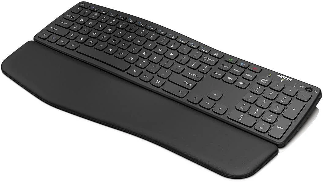 TUKO TUKO Full-Size Wireless Gaming Keyboard Bluetooth 5.1 Detachable Palm Rest Wave Design — zdjęcie produktu