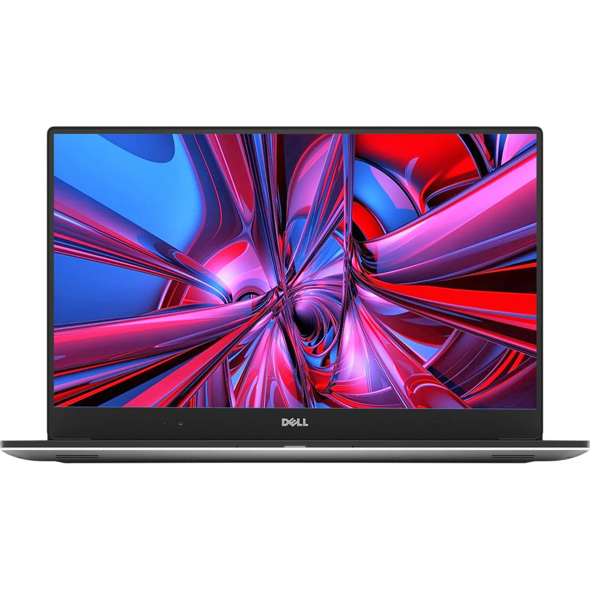 Black and silver 15.6 inch Dell Precision 5520 laptop closed on a flat surface