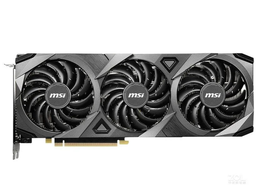 MSI GeForce RTX 3070 VENTUS 3X OC triple-fan graphics card in black and silver
