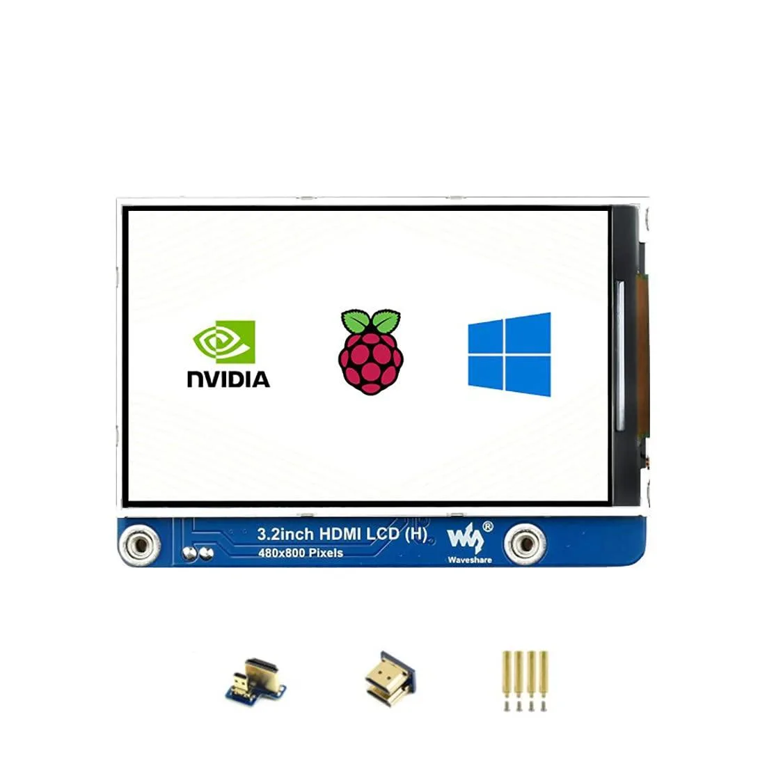 LORDWORLD LORDWORLD 3.2inch HDMI IPS LCD Display (H) 480×800 No Touch Screen Adjustable Brightness — صورة المنتج