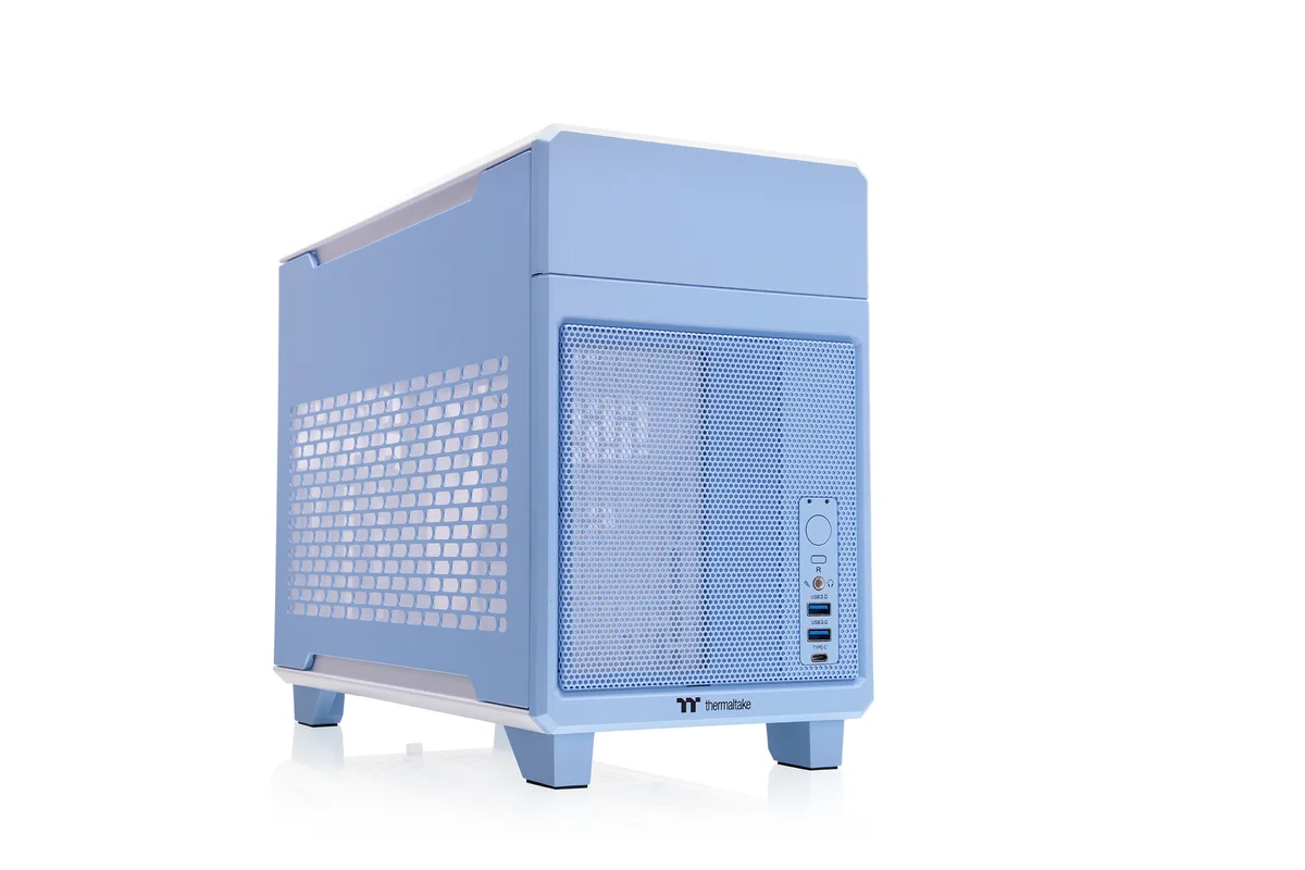 Thermaltake Thermaltake TR100 Mini-ITX Hydrangea Blue PC case CA-11A-00SFNN-00 — product photo