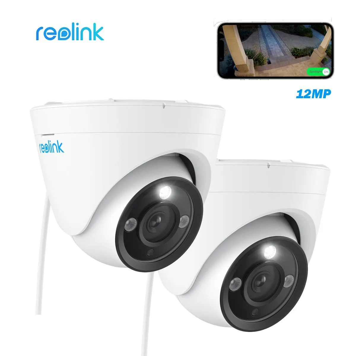 Reolink Reolink PC1224AD6K01 12MP 6K PoE dome network camera 2 pack — preces foto