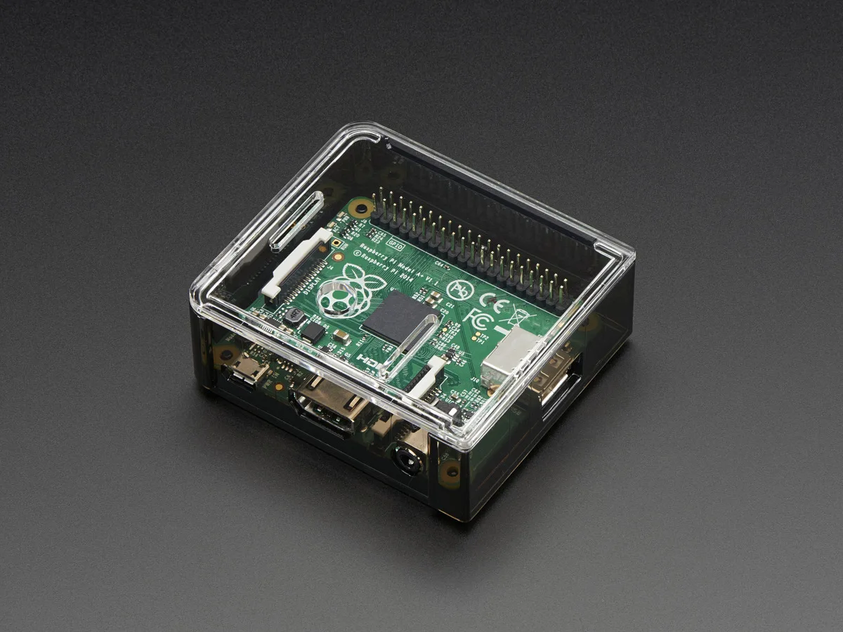 Adafruit Adafruit Raspberry Pi A+ Case Smoke Base Clear Top — תמונת המוצר