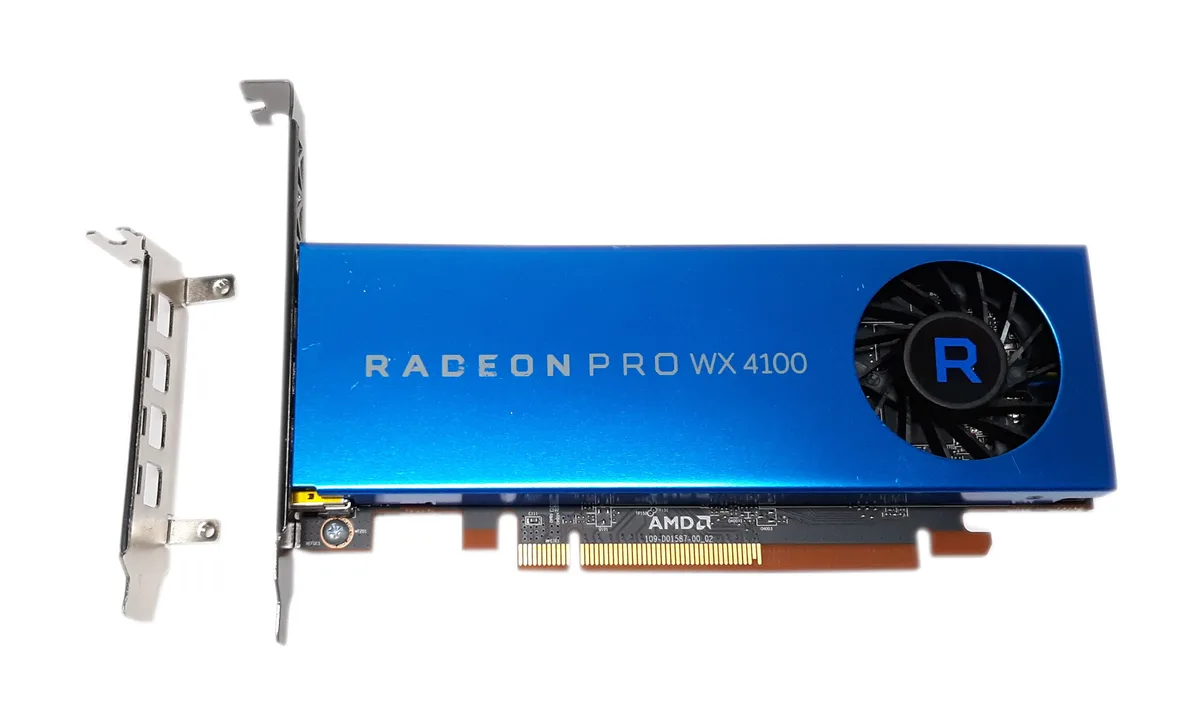 AMD AMD Radeon Pro WX4100 4GB graphics card HP+LP bracket — photo du produit
