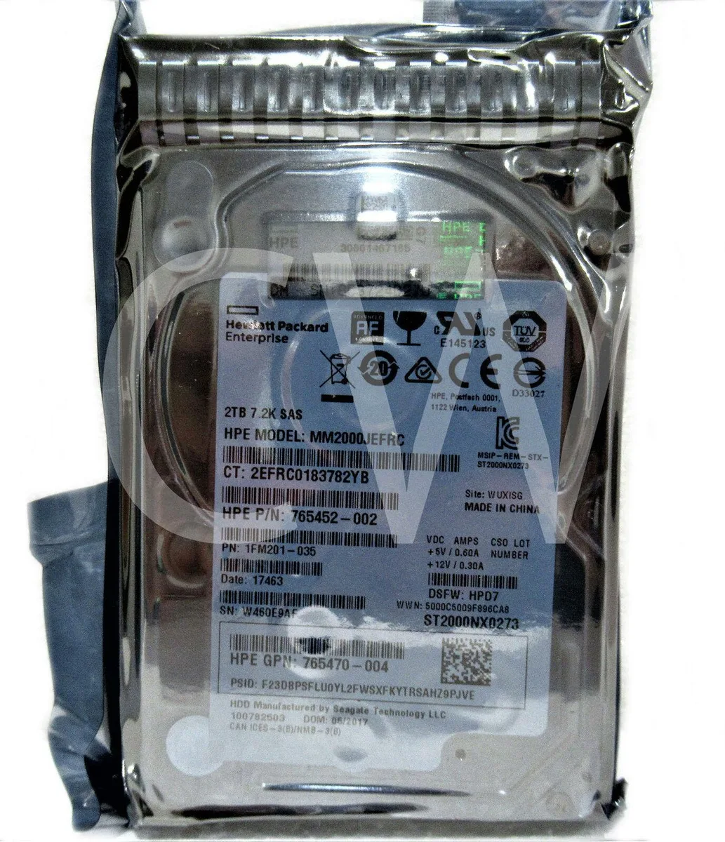 HPE 2.5 inch SAS hard drive in Smart Carrier tray