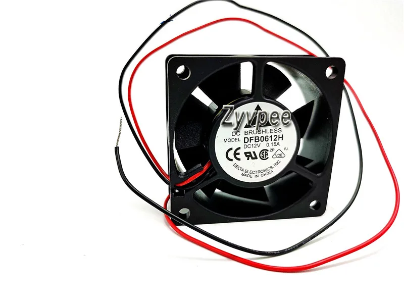 Zyvpee Zyvpee DFB0612H 60x25mm 12V .15A ball bearing 2-wire case fan — 商品写真