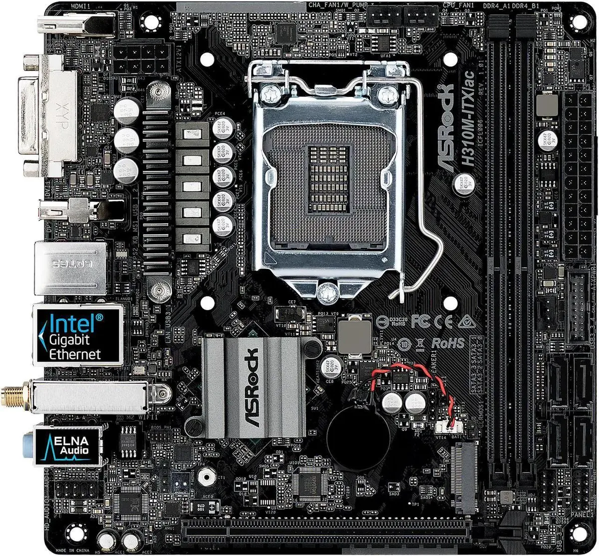 ASRock ASRock H310M-ITX/ac Intel motherboard — photo du produit