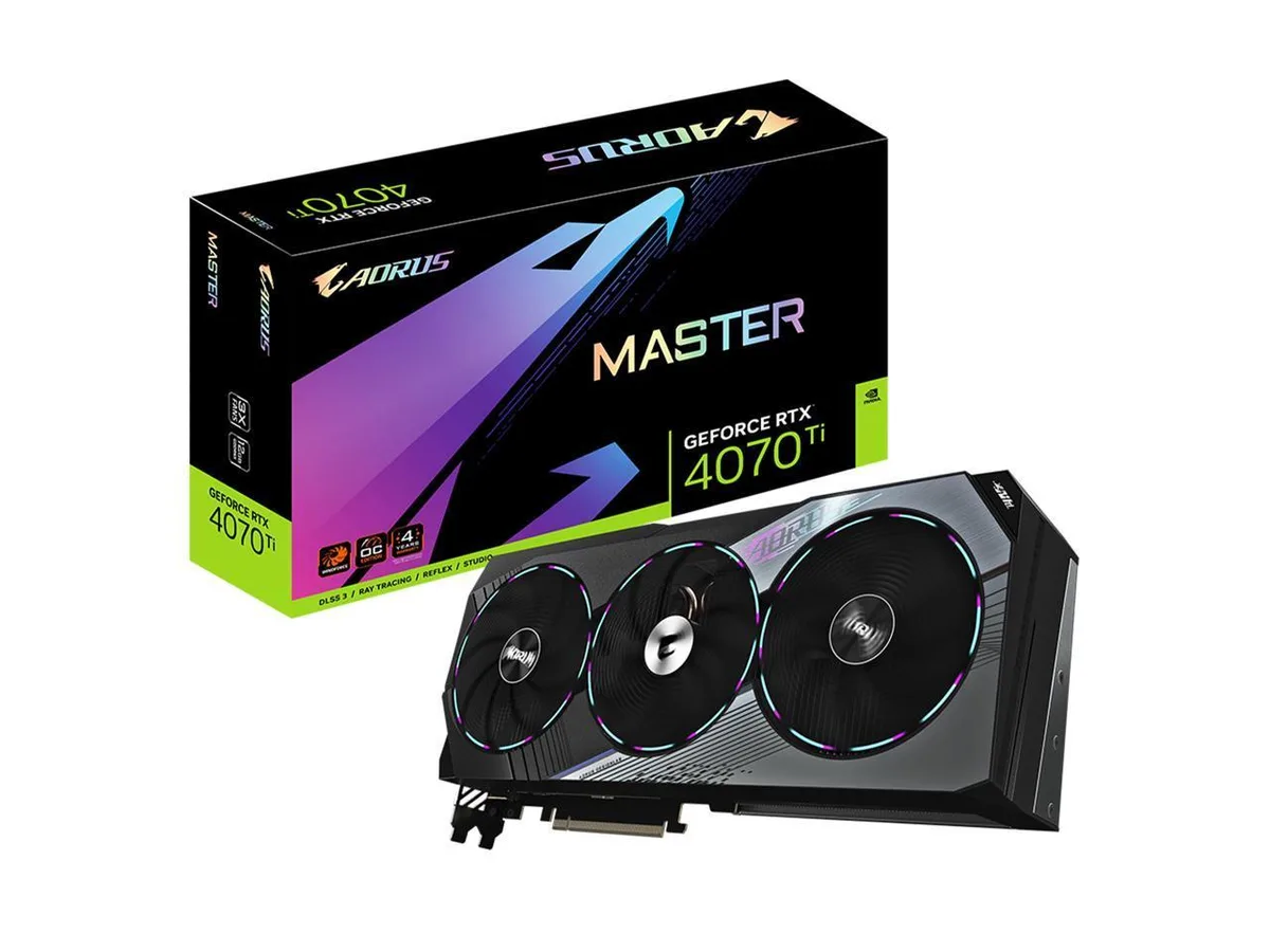GIGABYTE GIGABYTE AORUS GeForce RTX 4070 Ti MASTER 12G graphics card — product photo