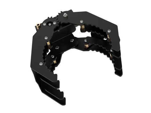 LORDWORLD LORDWORLD Mechanical Robot Arm Claw Gripper Black Without Servo — product photo
