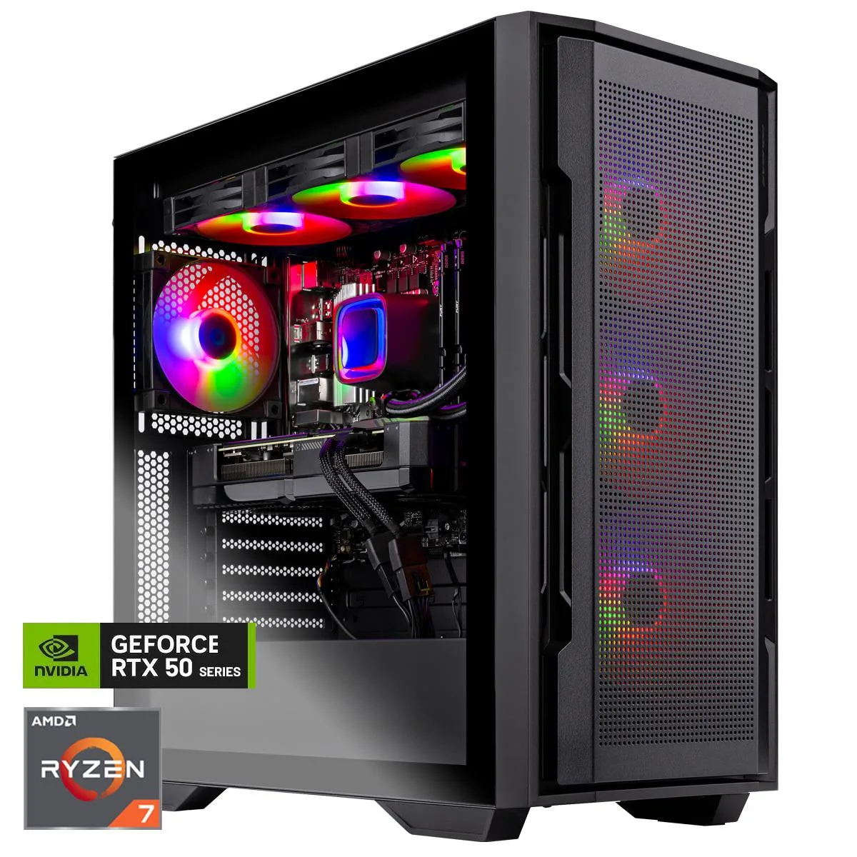 Skytech Skytech ST-RAMPAGE2-2364-B-AL gaming PC Ryzen 7 7800X3D RTX 5070 12GB 32GB DDR5 2TB NVMe — fotografia produktu