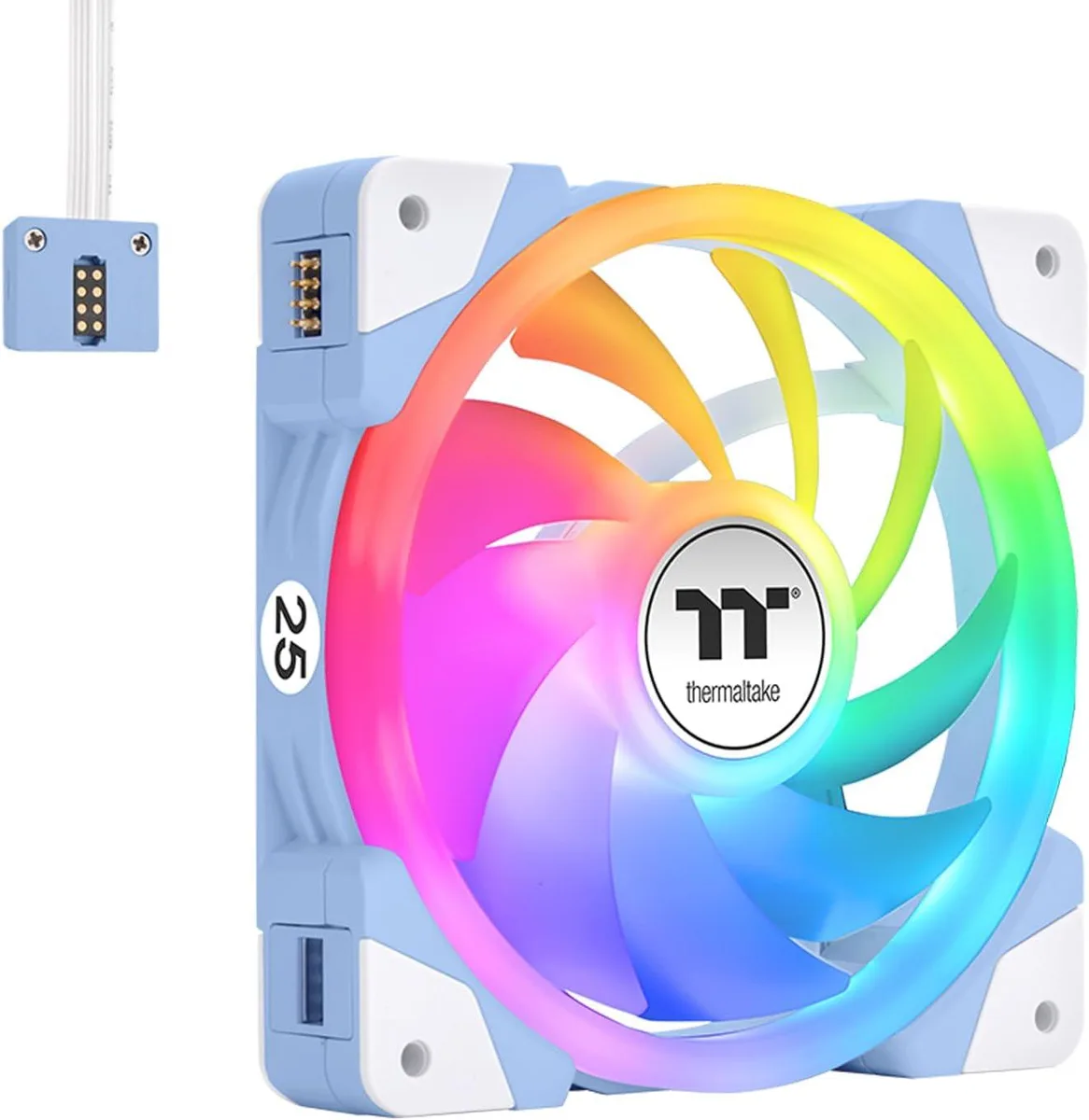 NAKAMICHI NAKAMICHI SWAFAN EX 12 ARGB Hydrangea Blue 3-Fan Pack 120mm 500-2000 RPM — product photo