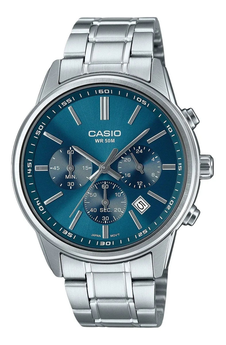 CASIO Casio MTP-E515D-2A1V Blue Dial Chronograph Watch — product photo