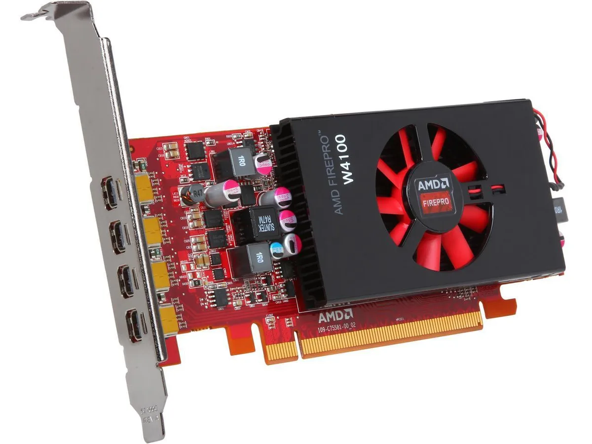 Sapphire Tech Sapphire Tech FirePro W4100 100-505817 2GB GDDR5 Half Height workstation graphics card — photo du produit
