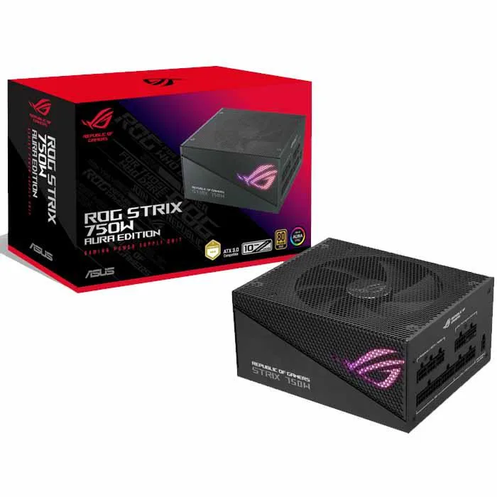 ASUS ASUS ROG Strix Aura 750W Gold ATX 3.0 PSU — photo du produit