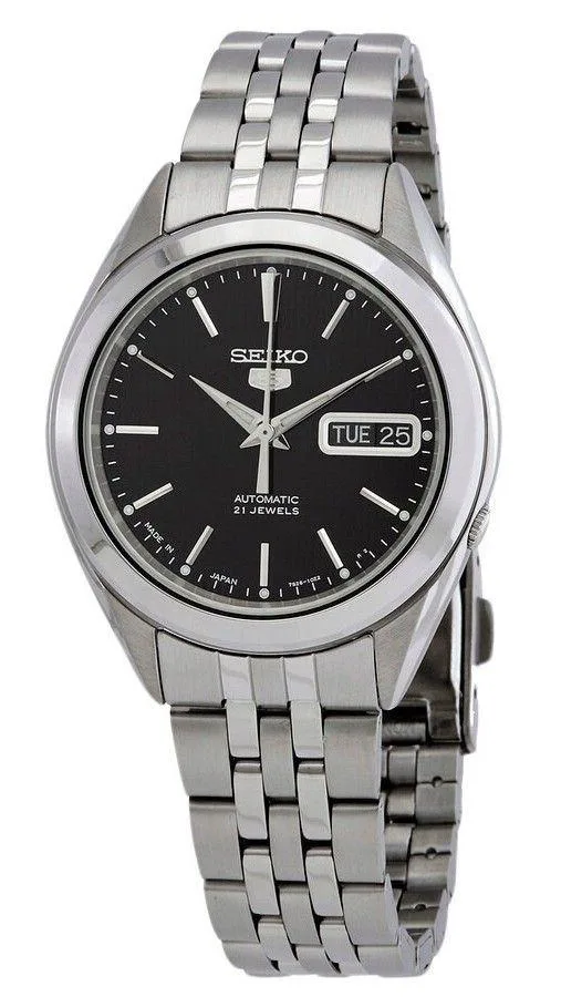Seiko Seiko 5 Automatic 21 Jewels SNKL23 Black Dial Stainless Steel Watch — product photo