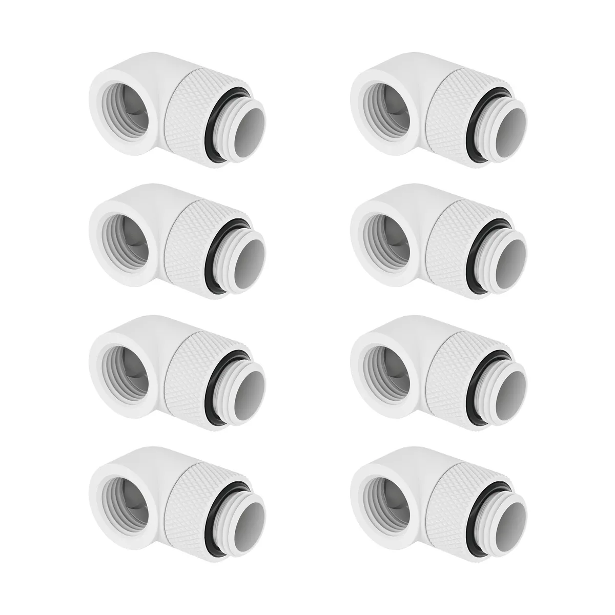 FormulaMod FormulaMod 90° Rotary Fitting G1/4 Male-Female White 8 Pack — photo du produit