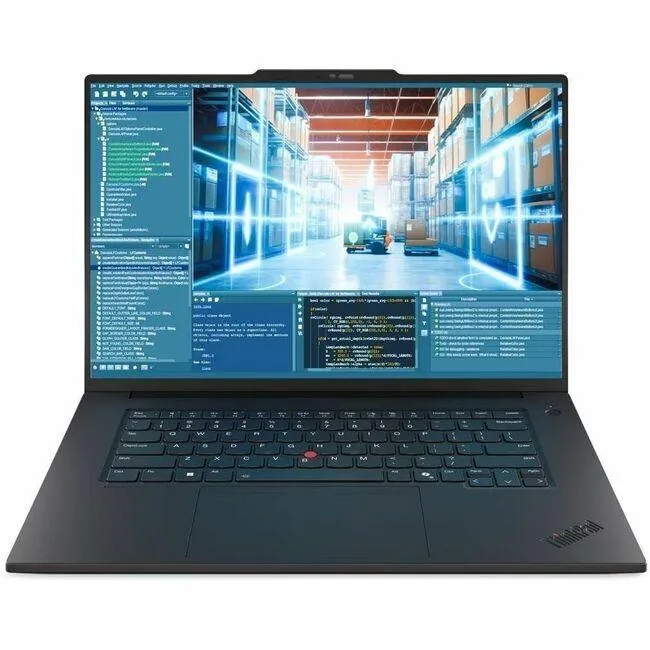 Black 16 inch ThinkPad with touchscreen OLED display