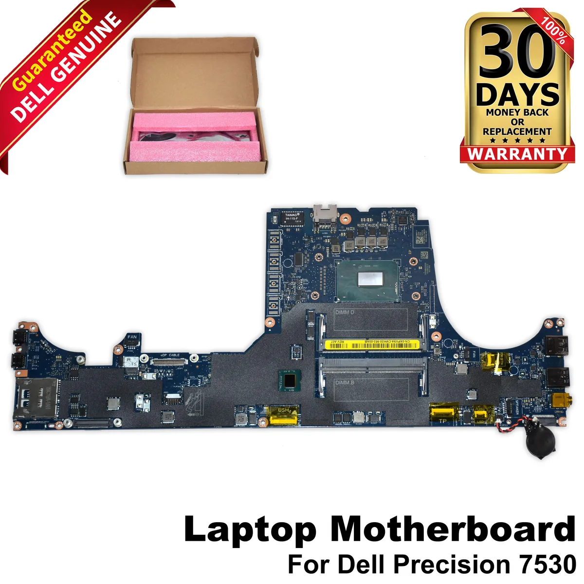 DELL DELL Precision 7530 Motherboard i9-8950HK 2.9GHz XPVX4 laptop replacement part — product photo