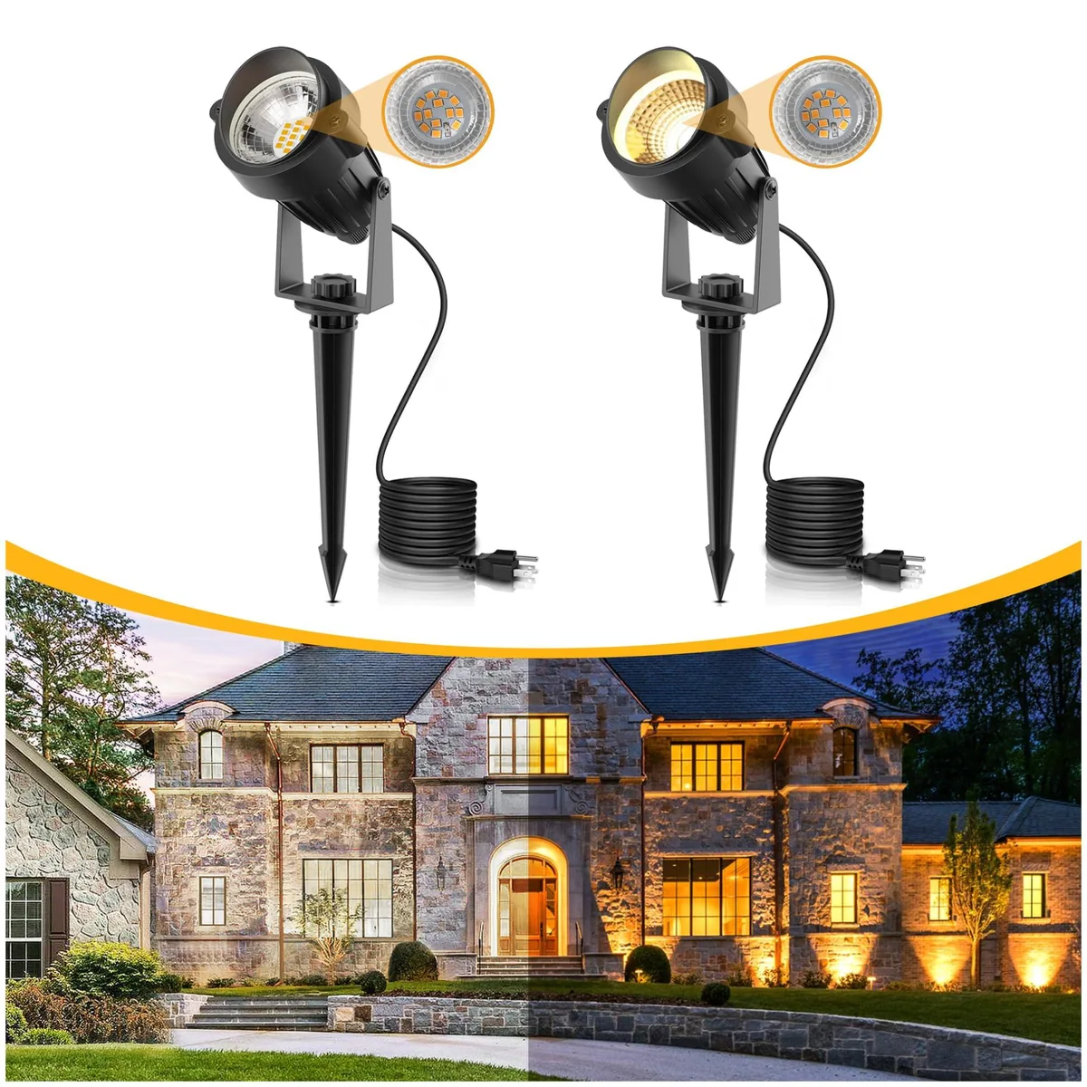 LOHAS LED A-GK-SD001-02-2N 2 Pack 5W 3000K IP66 Landscape Lighting — fotografia produktu