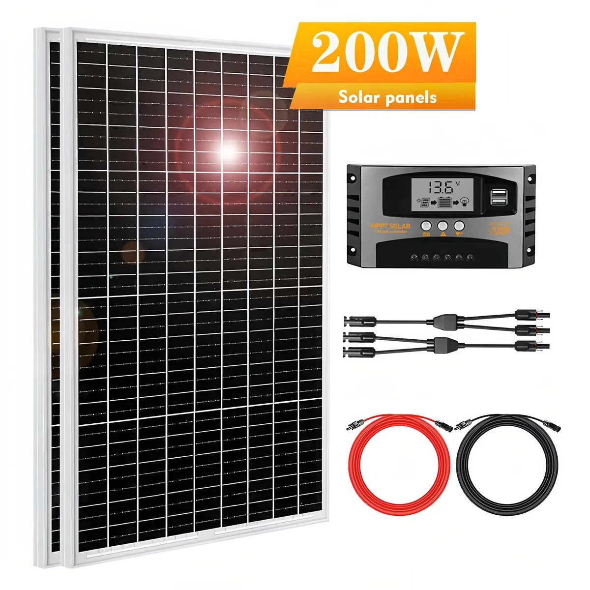 PFCTART PFCTART 200W 12V Mono Solar Panel Kit with 30A Controller — termékfotó