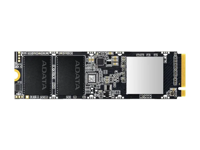 XPG SX8100 4TB M.2 2280 internal SSD, bare green circuit board with black memory chips, no heatsink